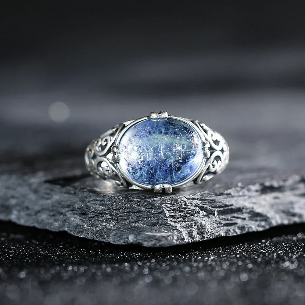 Vintage Aquamarine Sterling Silver Ring