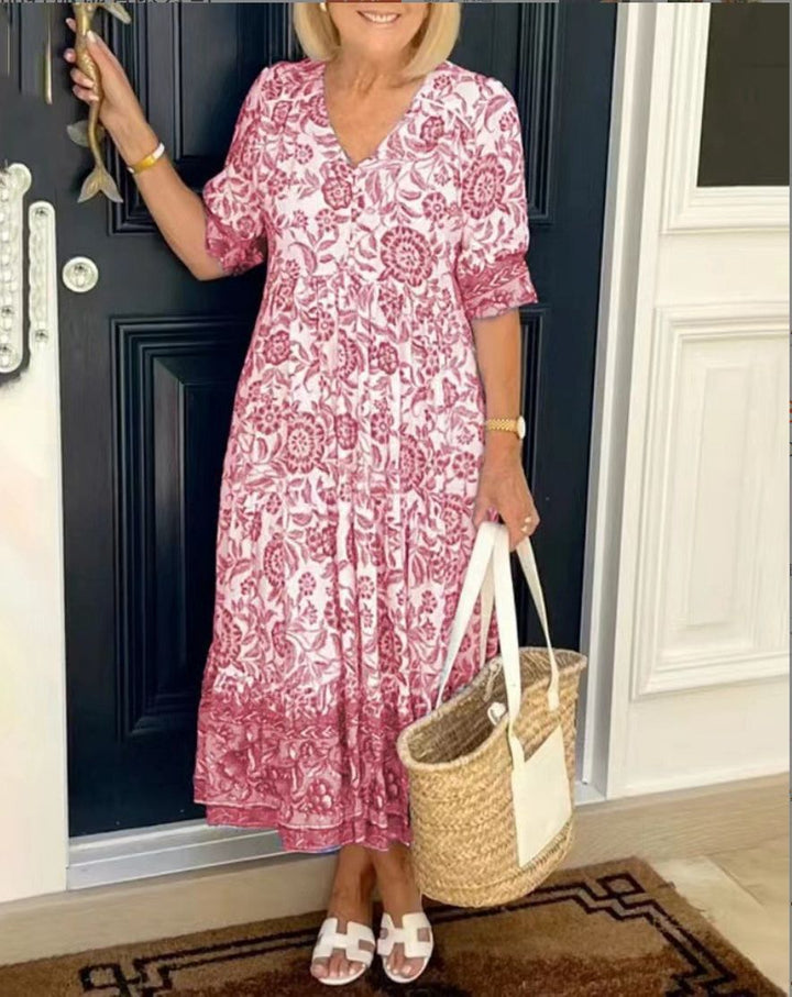 Women’s Dress | Floral Maxi V-Neck