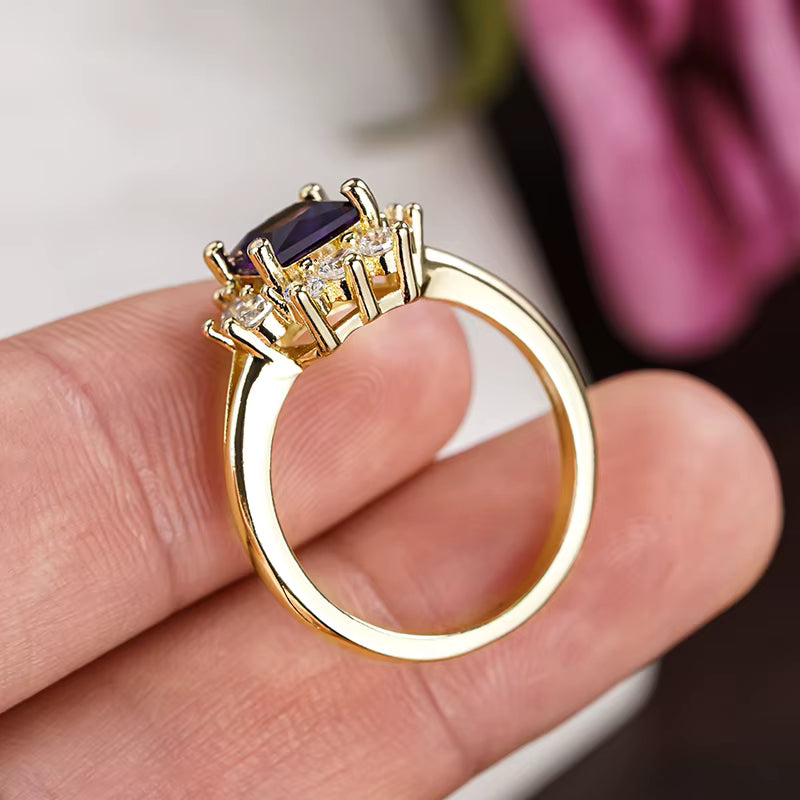 Purple Royal Hoop Ring