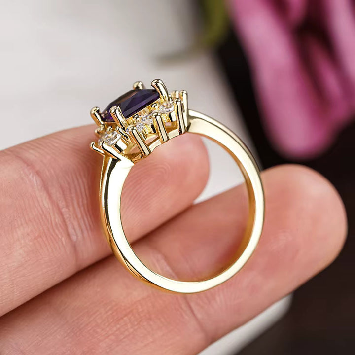 Purple Royal Hoop Ring