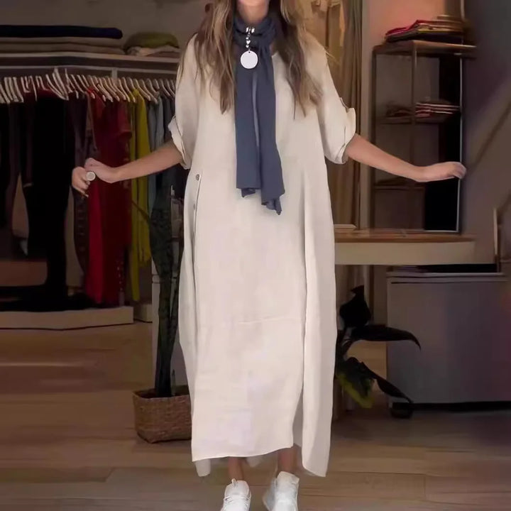 SELENA | Elegant Casual Dress with Buttons