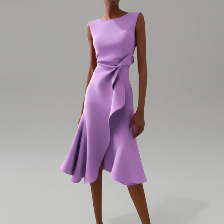 Sleeveless A-Line Midi Dress for Women