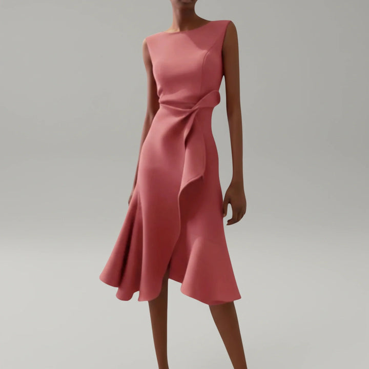 Sleeveless A-Line Midi Dress for Women