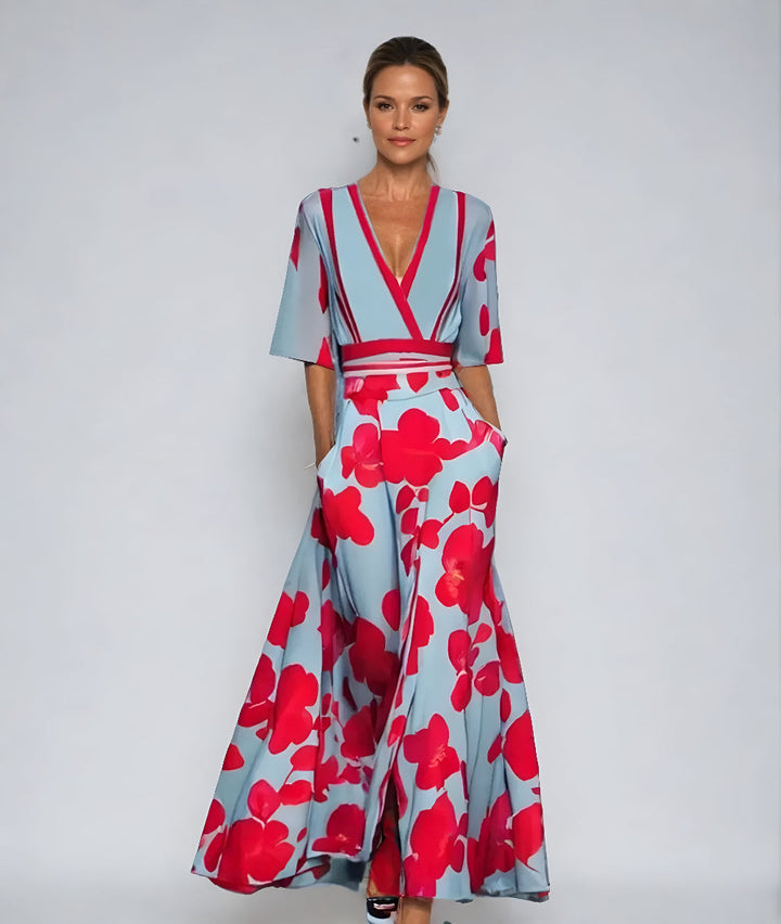 Women's Dress | Floral Wrap Maxi Length