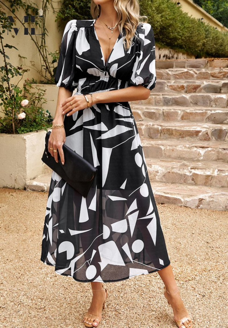 Women's Dress | Floral Print Midi