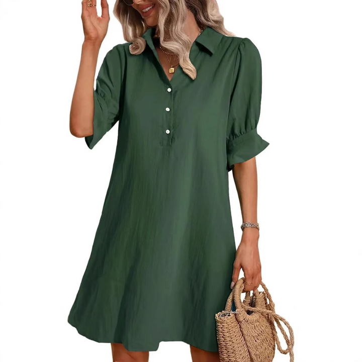 Women's Dress | Partial Button-front Placket Mini