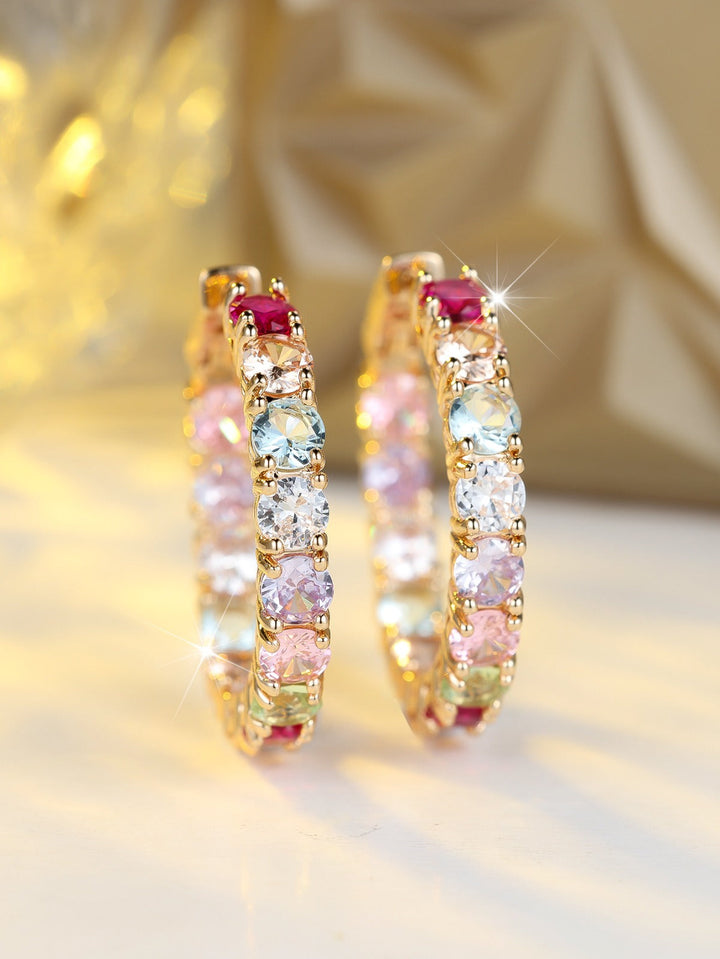 Exclusive Earrings with Coloured Crystals
