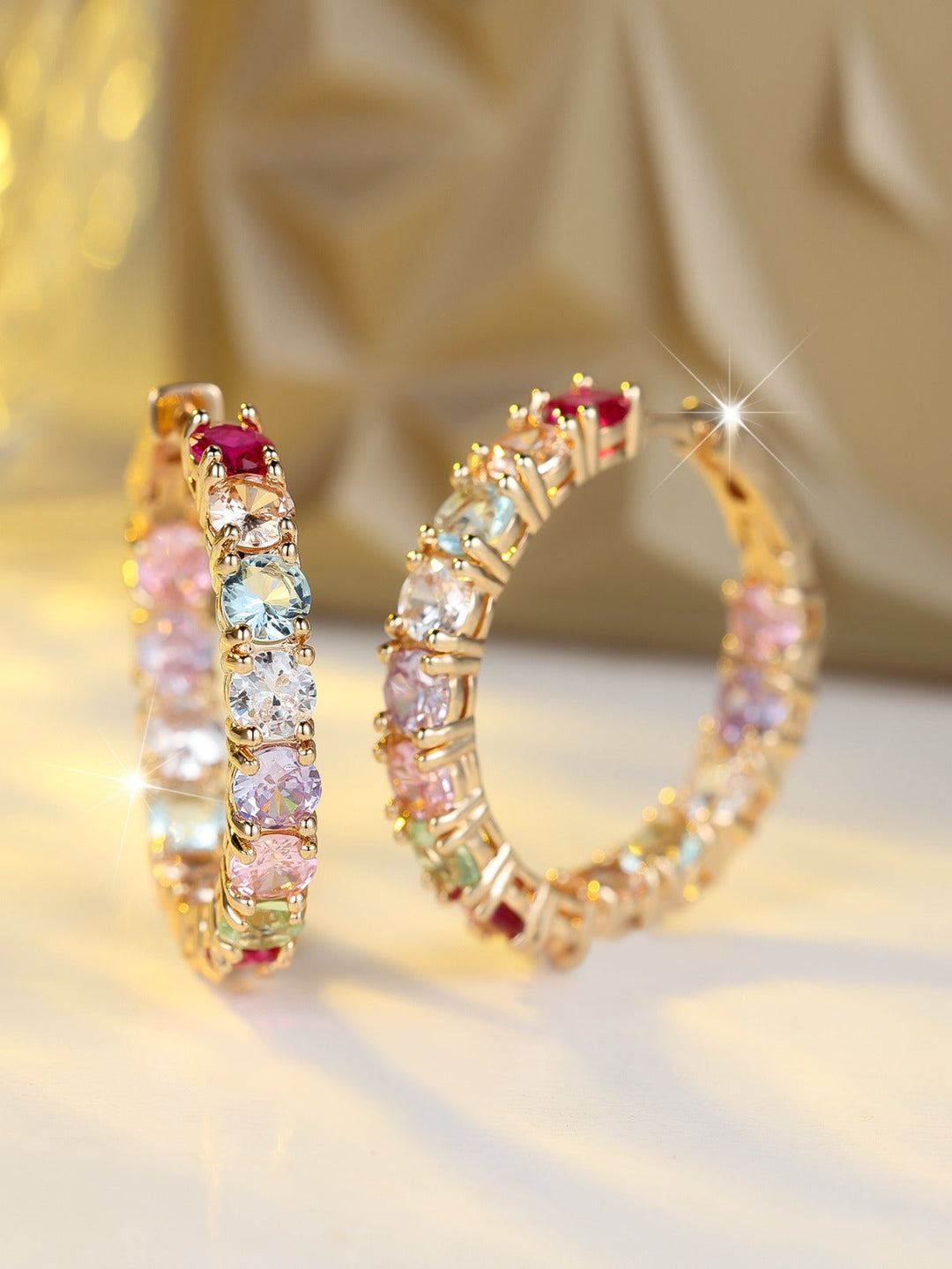 Exclusive Earrings with Coloured Crystals