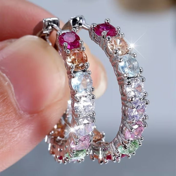 Exclusive Earrings with Coloured Crystals