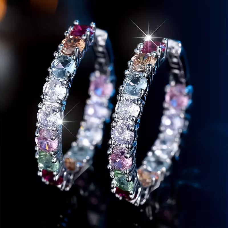 Exclusive Earrings with Coloured Crystals