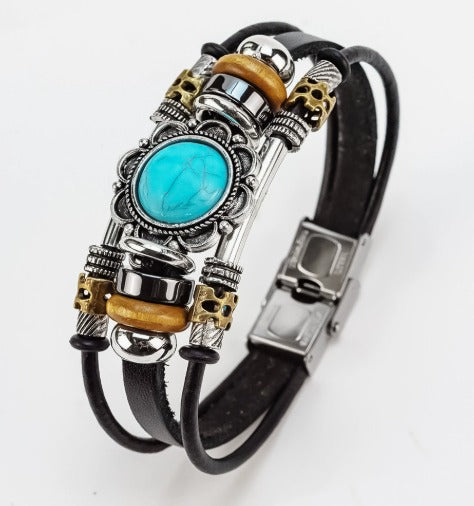 Vintage Turquoise Buckle Bracelet