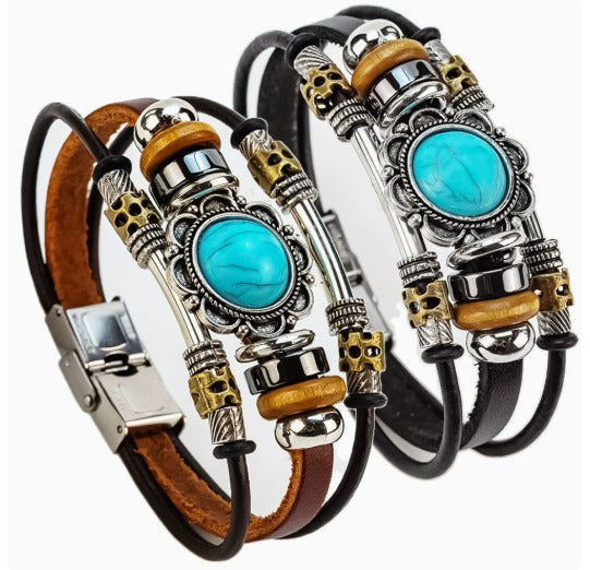 Vintage Turquoise Buckle Bracelet