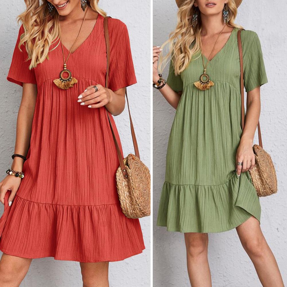 Women’s Dress | Mini Tiered with V-Neck