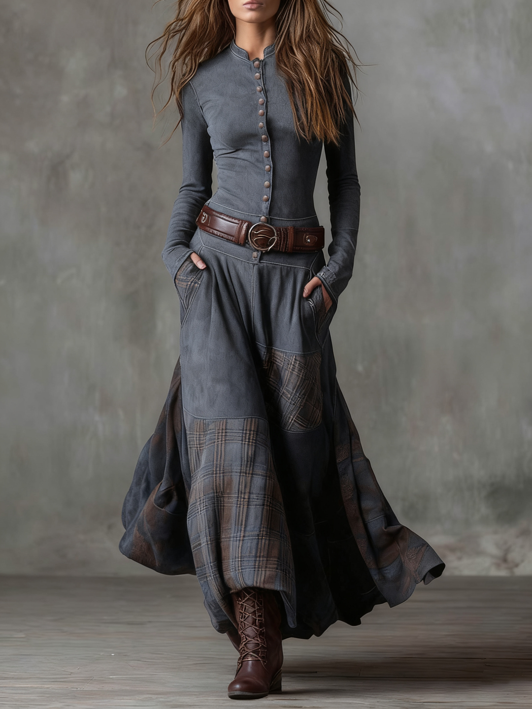 LEONORA™ | Long vintage dress with a flattering fit and timeless boho look (Includes Belt)