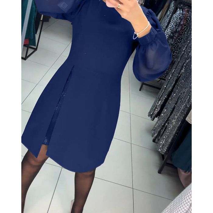 Women's Dress | Structured Mini With Volume Sleeves