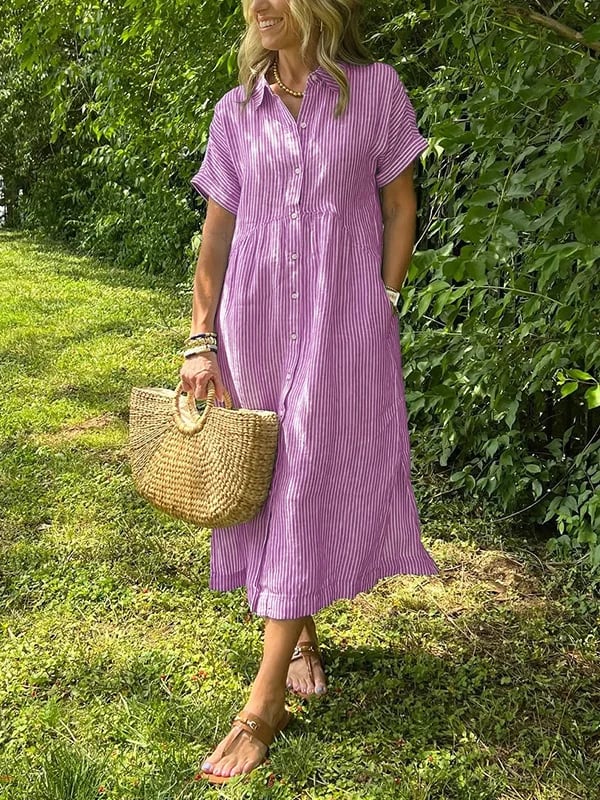 Women’s Dress | Striped Button-Up
