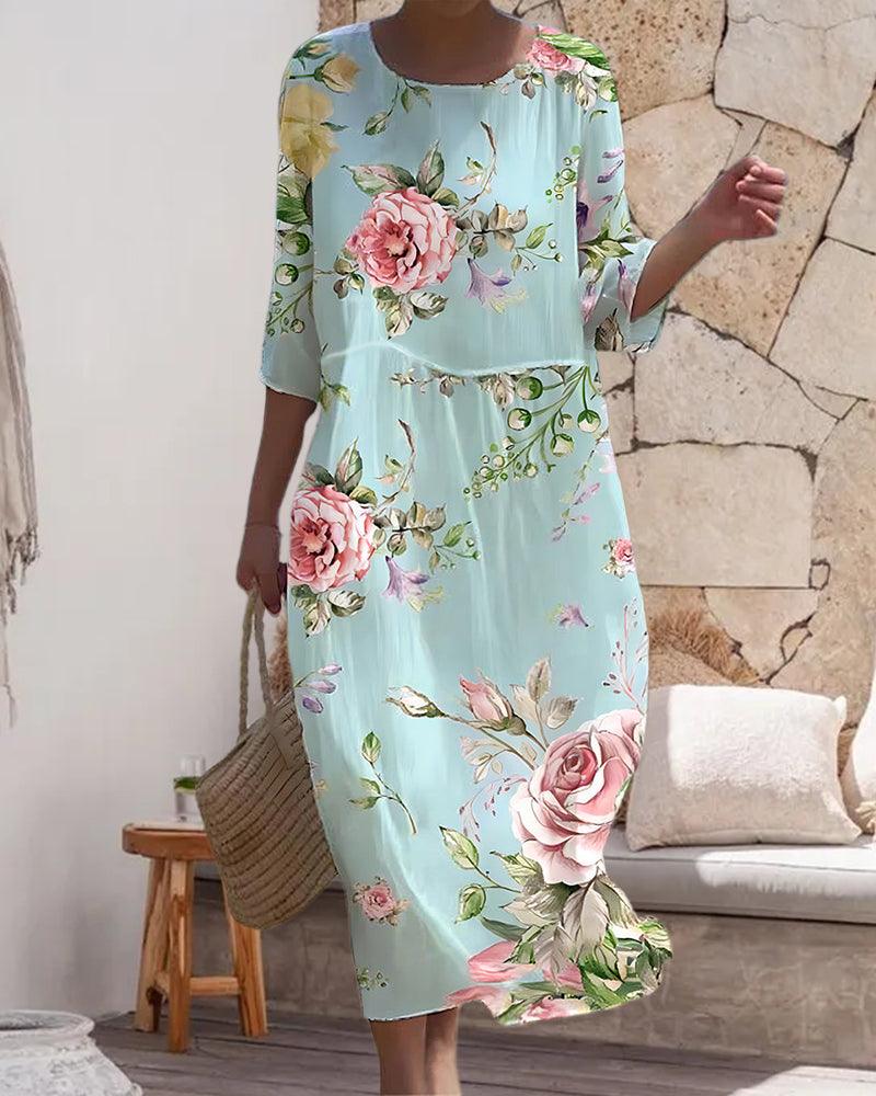 Angela | Women's Relaxed Fit Casual Midi Dress