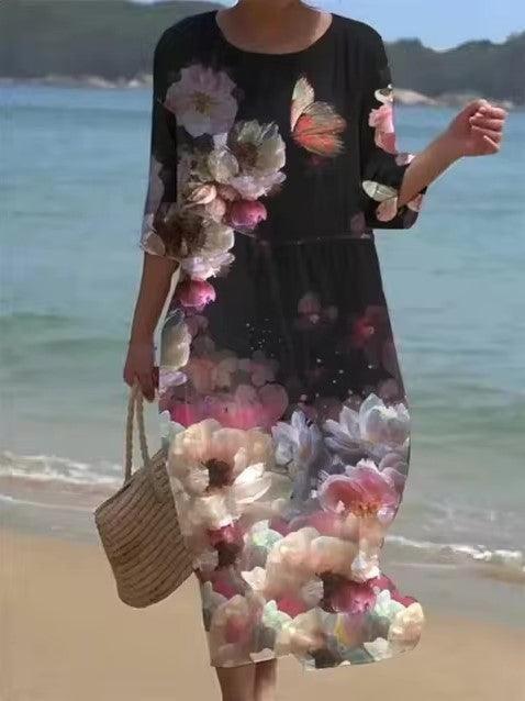 Angela | Women's Relaxed Fit Casual Midi Dress