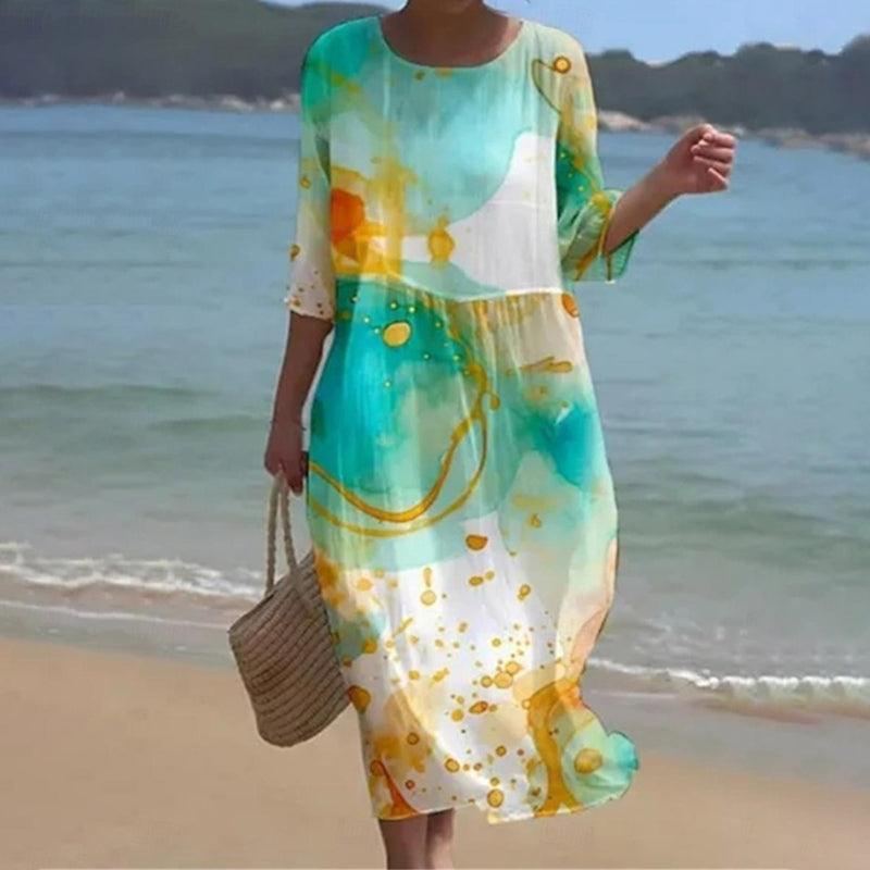 Angela | Women's Relaxed Fit Casual Midi Dress