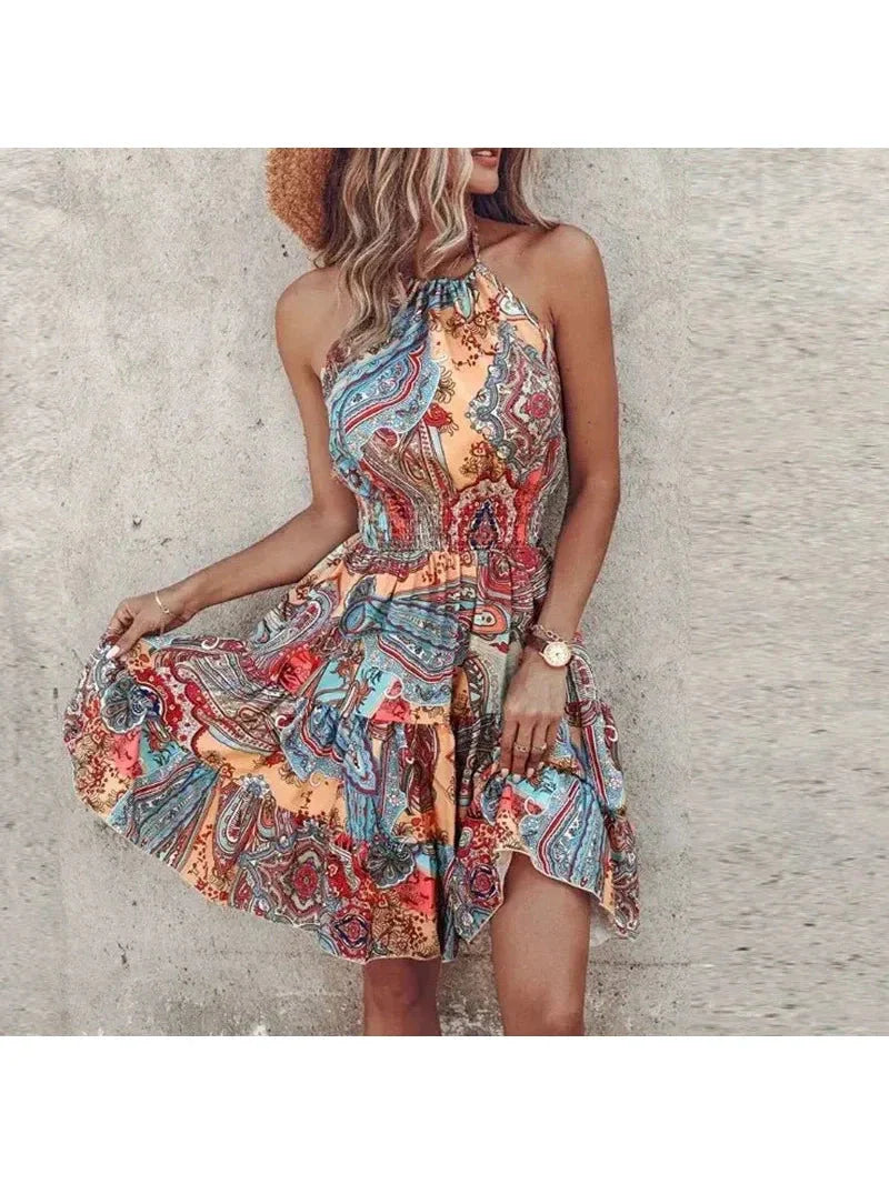 Angela - Chic Halter Dress