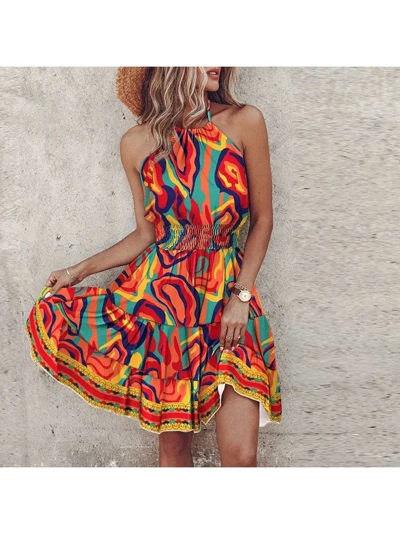 Angela - Chic Halter Dress