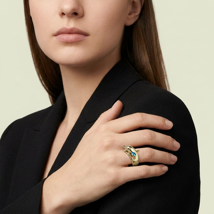 Golden Dolphin Ring