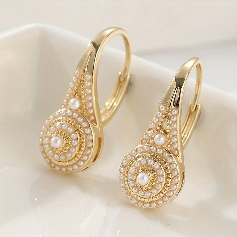 Gilded Turquoise Bloom Earrings