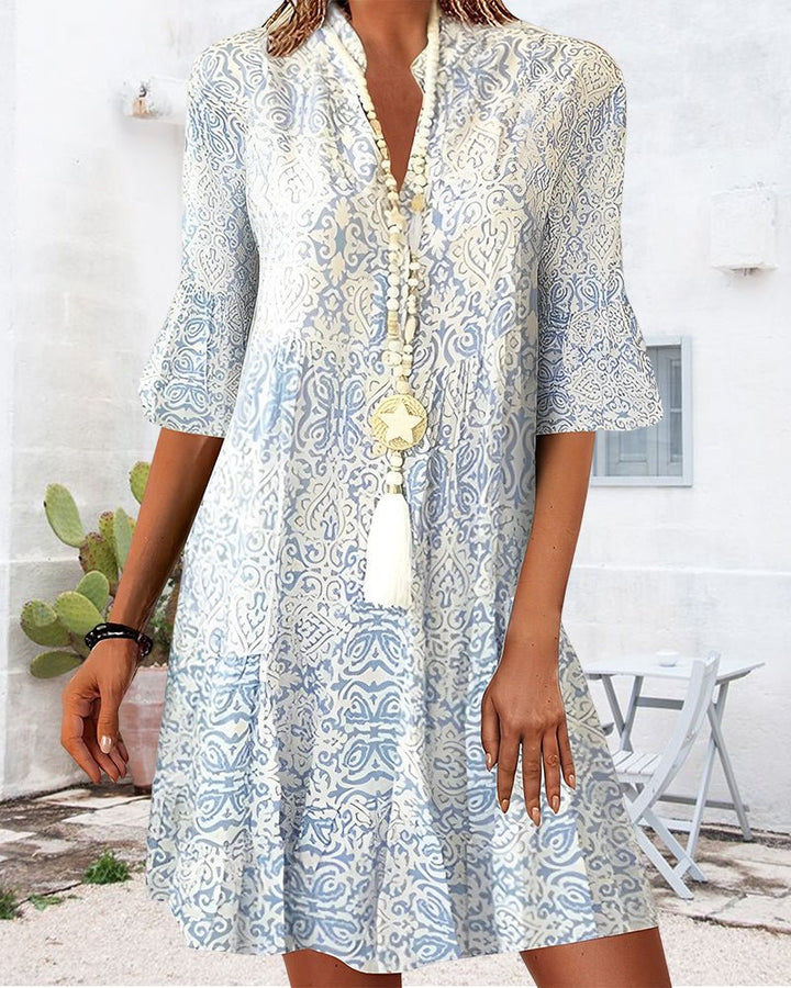 Bonnie | Women's V-Neck A-Line Mini Dress