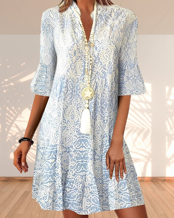 Bonnie | Women's V-Neck A-Line Mini Dress