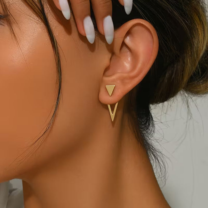 Elegant Minimalist Triangle Drop Earrings
