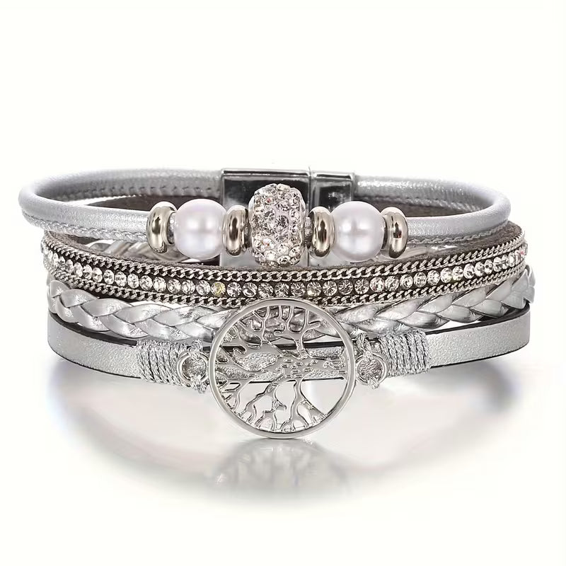 Elegant Multi-Layer Tree of Life Bracelet