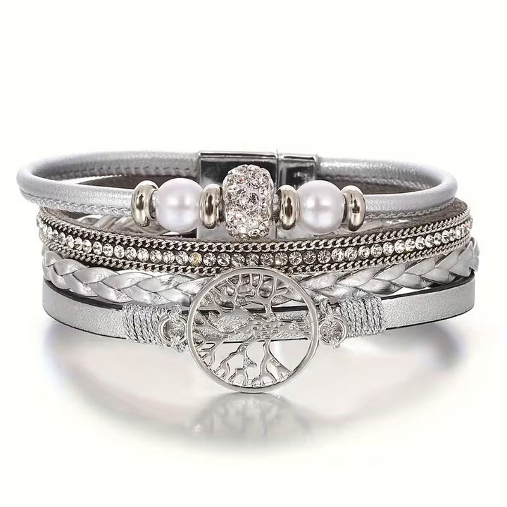 Elegant Multi-Layer Tree of Life Bracelet