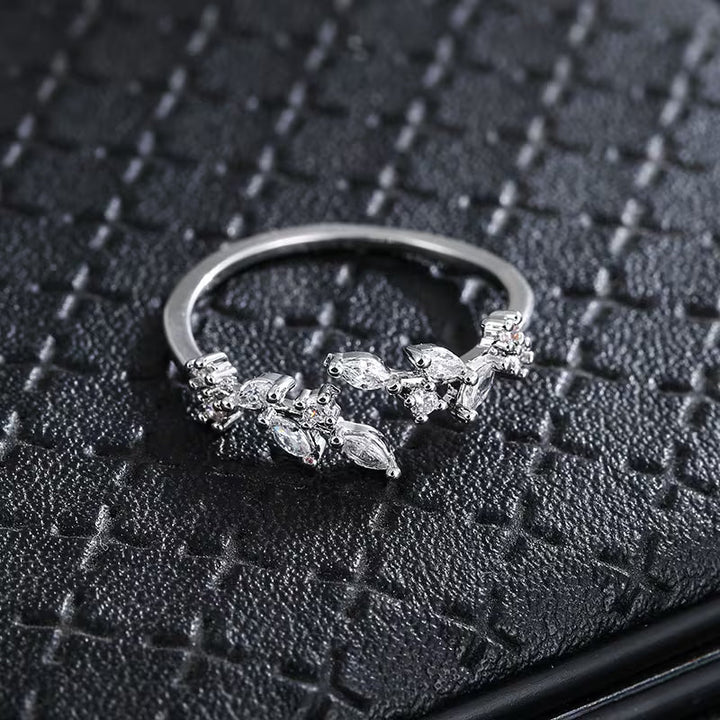 Elegant Adjustable Zirconia Ring