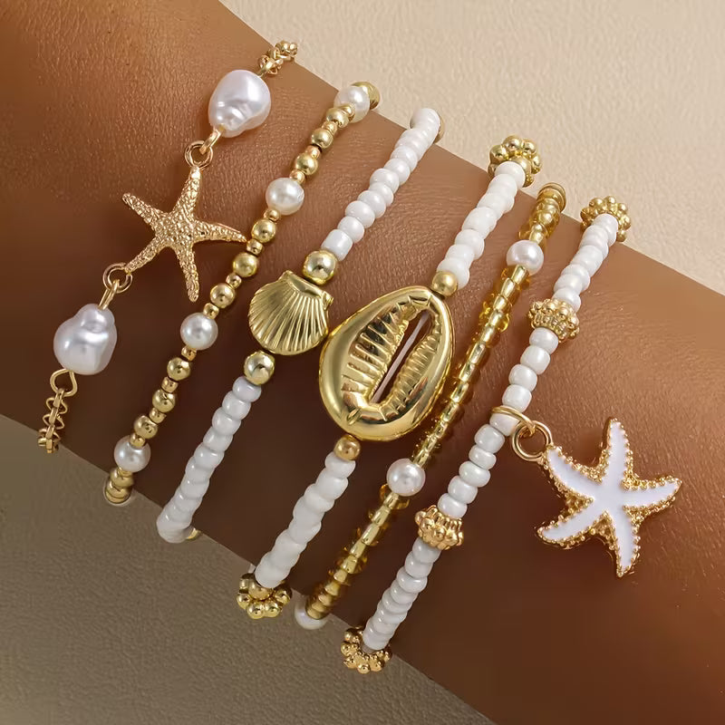 Gold Beach 6-Piece Bracelet Set
