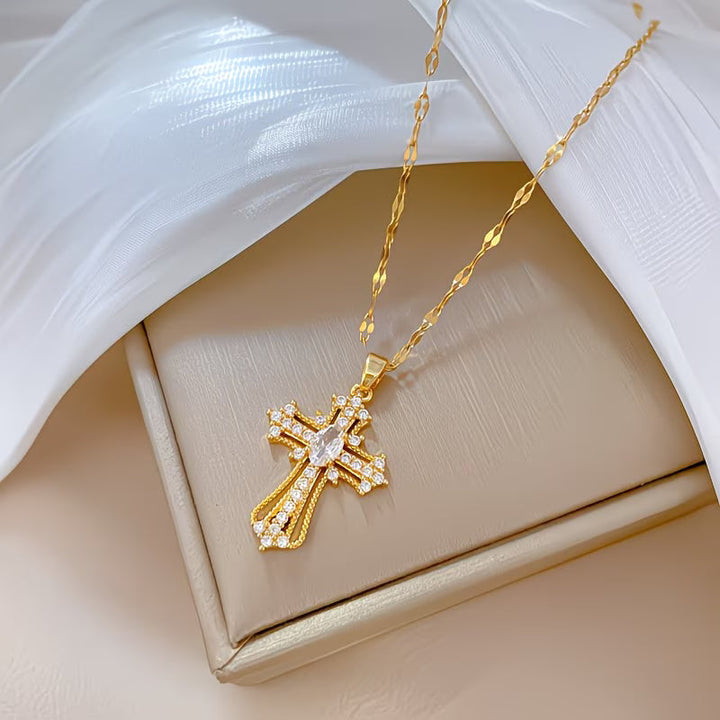 Modern Stainless Steel Cross Necklace
