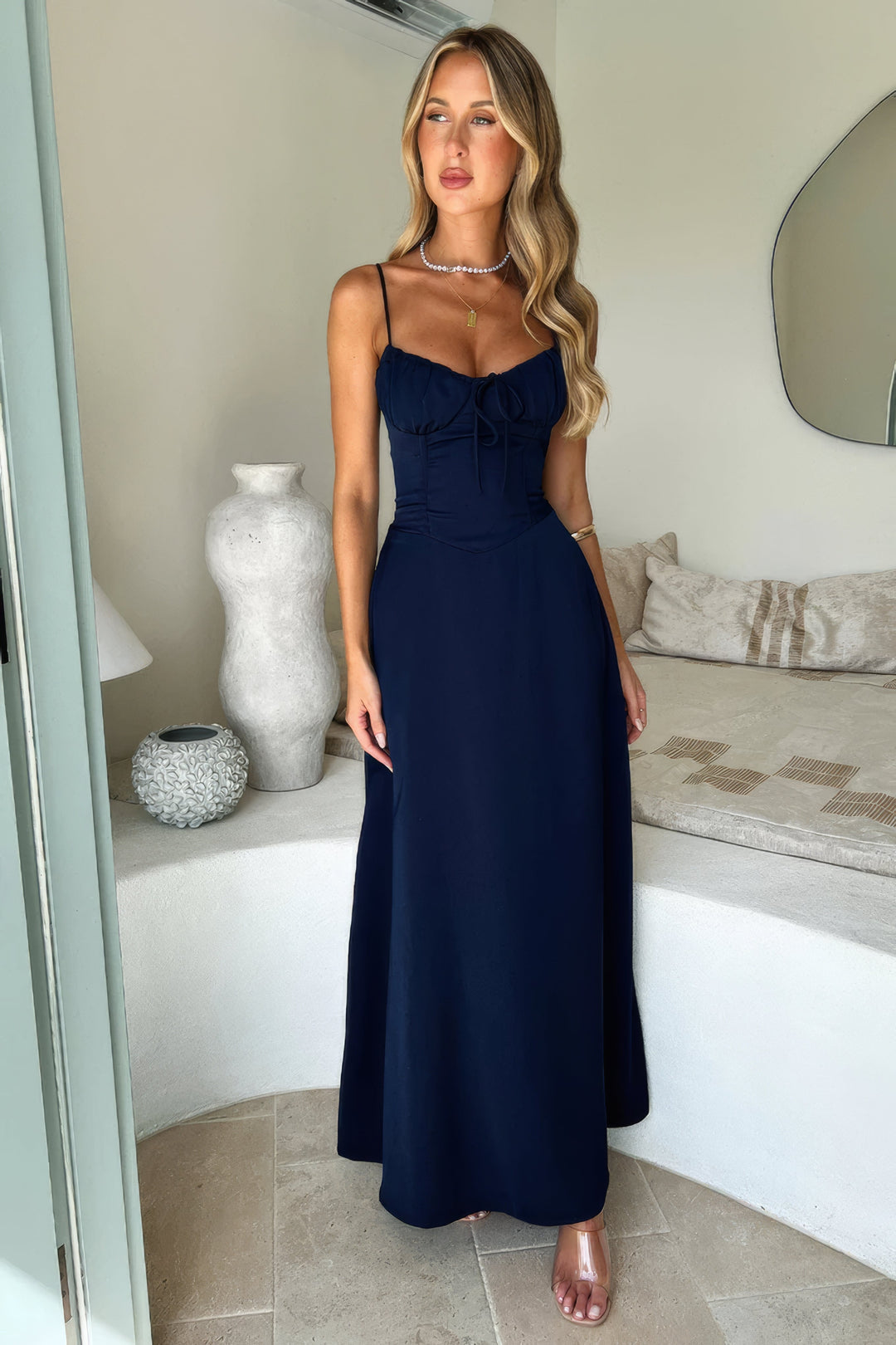 Camille | Women's Sleeveless A-Line Maxi Dress