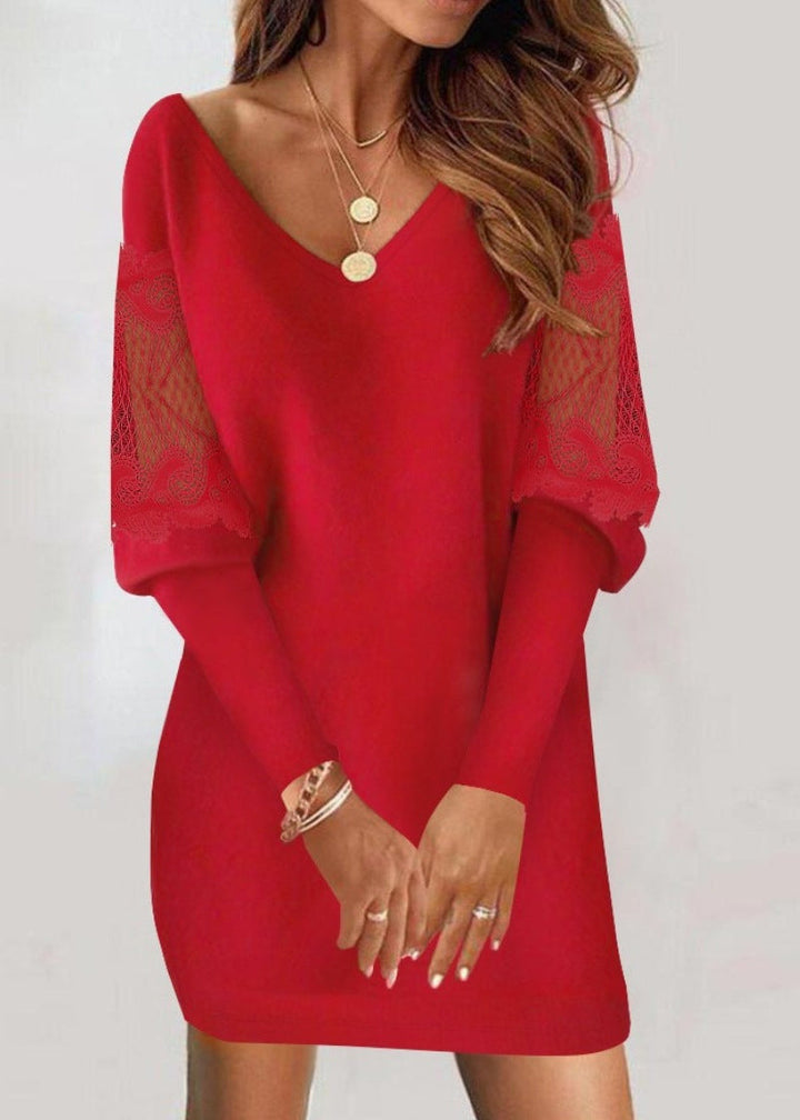 Cassandra | Women's V-Neck Bodycon Mini Dress