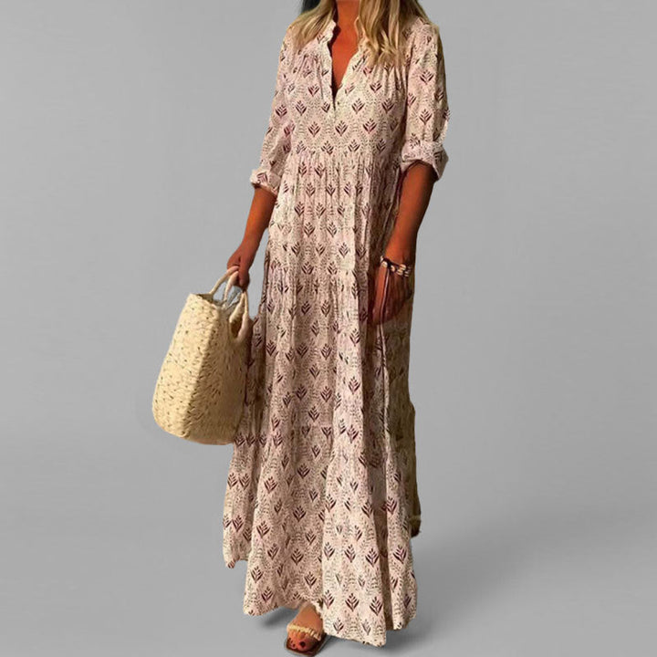 Cassandra | Women's V-Neck Boho Maxi Dress