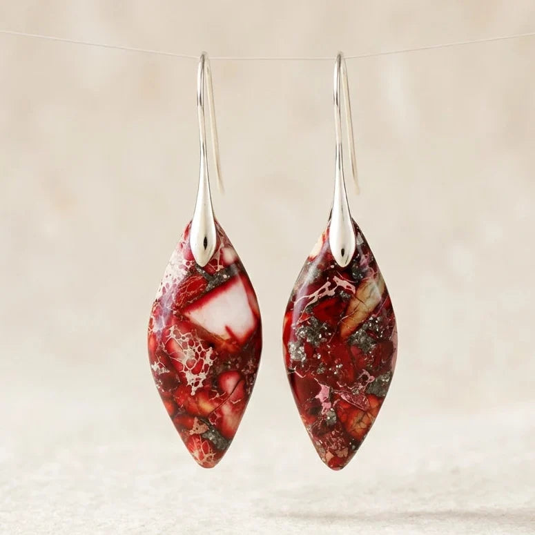 Fire Imperial Jasper Earrings