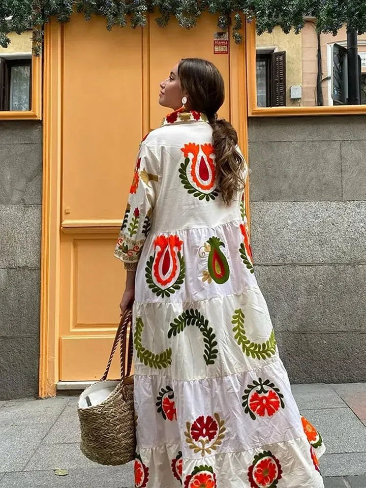 Charity | Women's Long Sleeve Floral Maxi Dress