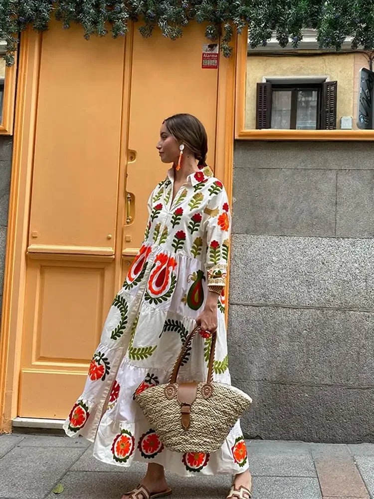 Charity | Women's Long Sleeve Floral Maxi Dress