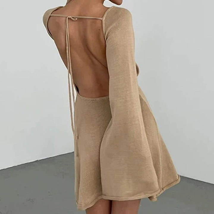 Chelsea | Women's Long Sleeve Backless Mini Dress