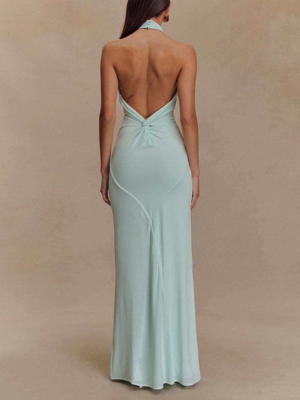Claire | Women's Halter Bodycon Maxi Dress