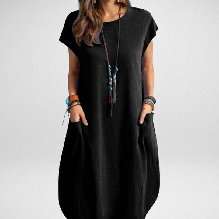 Courtney | Women's Relaxed Fit Midi T-Shirt Dress