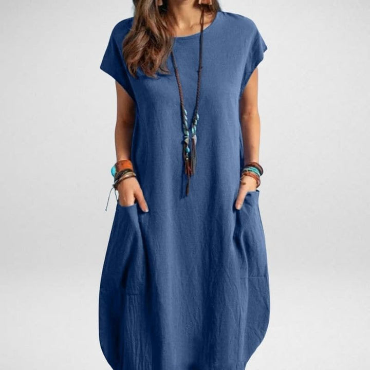 Courtney | Women's Relaxed Fit Midi T-Shirt Dress
