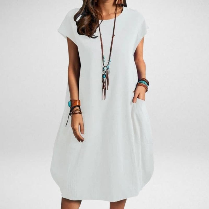 Courtney | Women's Relaxed Fit Midi T-Shirt Dress