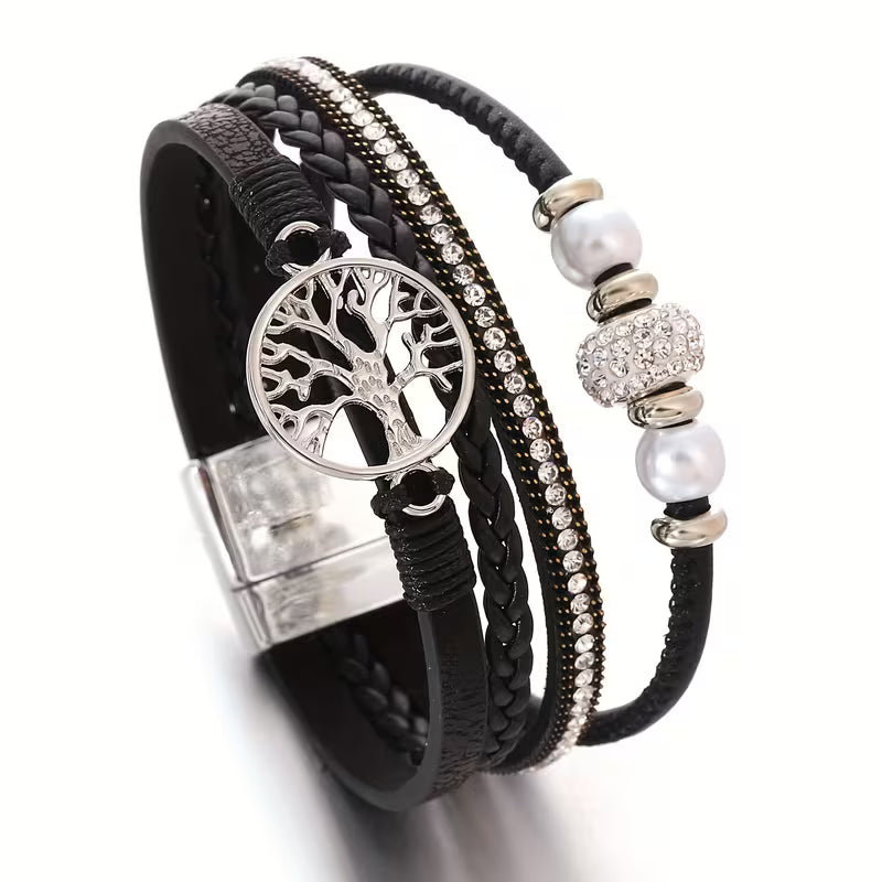 Elegant Multi-Layer Tree of Life Bracelet
