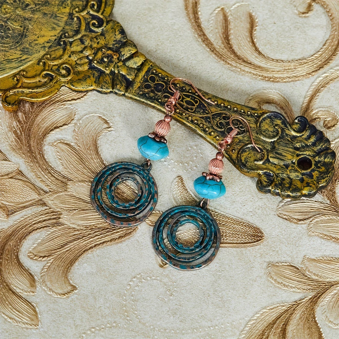 Turquoise Copper Earrings