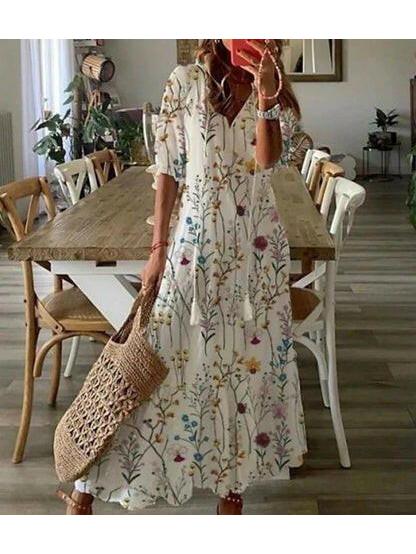 Dianna - Boho Tummy Coverage Dress