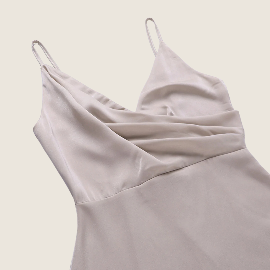 Dominique | Women's V-Neck Slip Midi Dress